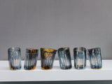 Set di bicchieri sfaccettati olografici