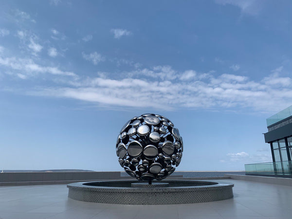Space Expansion Sculpture in Silver