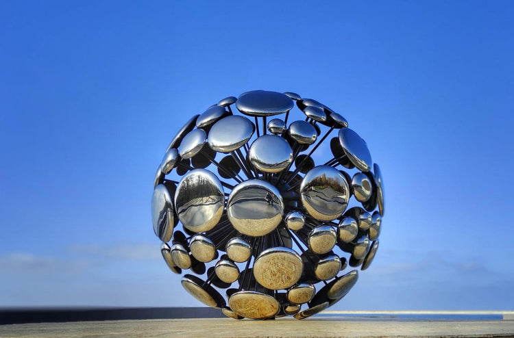Space Expansion Sculpture in Silver