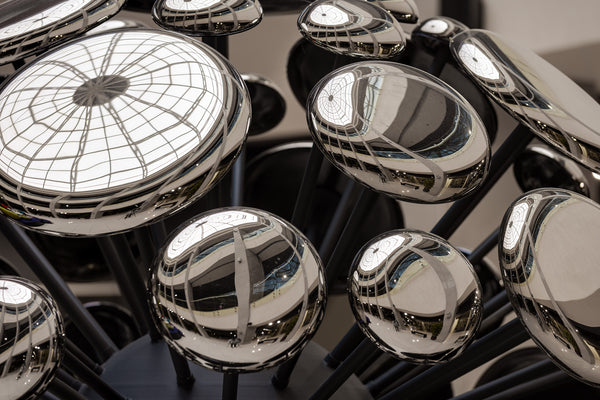 Space Expansion Sculpture in Silver