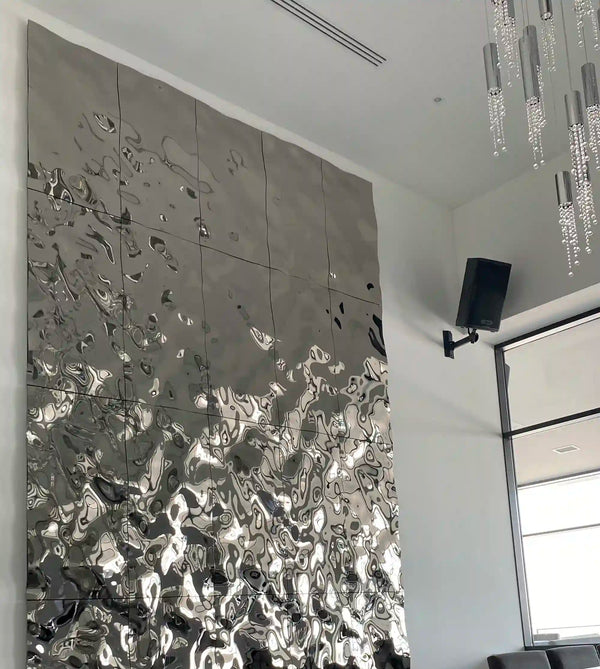 Silver Aqua High Wave Module Wall Panel