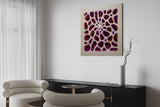 Contemporary mirrored wall mural - 55 Drops Mural with abstract reflective elements for upscale decor.