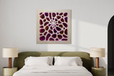 55 Drops Mural - luxury glass mural with a mirrored droplet pattern for modern interior spaces.