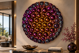 Bubbles Reverse Purple Wall Sculpture