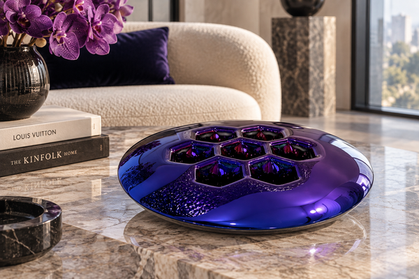 Cells Indigo Platter