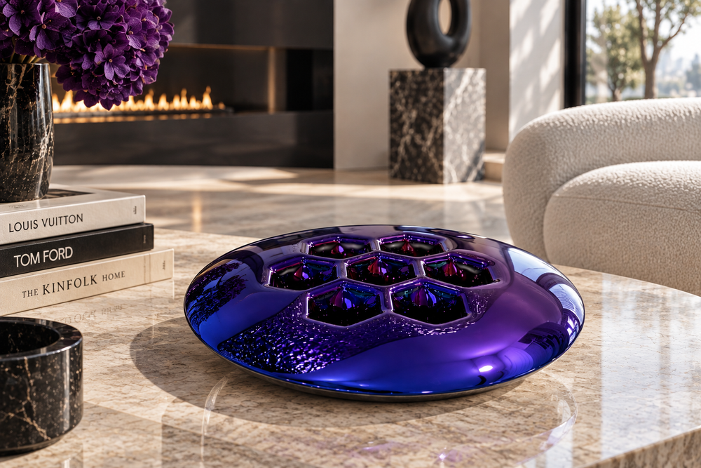 Cells Indigo Platter