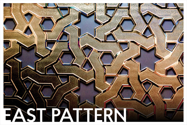 East ornamental wall panels close-up