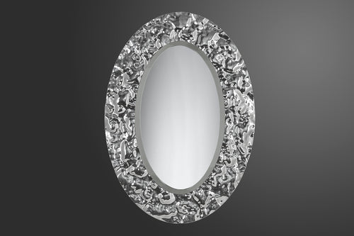 Ellipse Aqua Silver Mirror