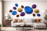 3D Drops Wall Decor Composition Colorful