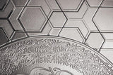 Pannello da parete in argento con motivo geometrico