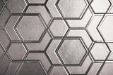 Close up of geometric ornament glass wall panel