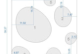 Composizione decorativa da parete 3D Drops Silver