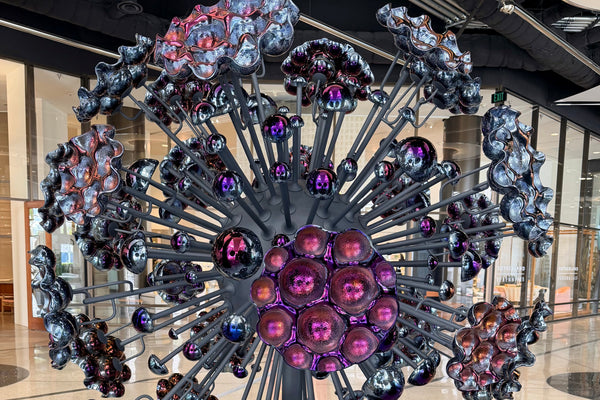 Purple Dandelion Sculpture