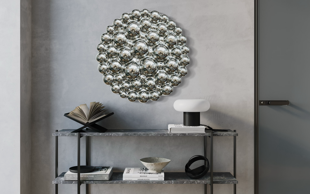 Bubbles Silver Wall Sculpture