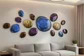 Composizione decorativa da parete 3D Drops Silver