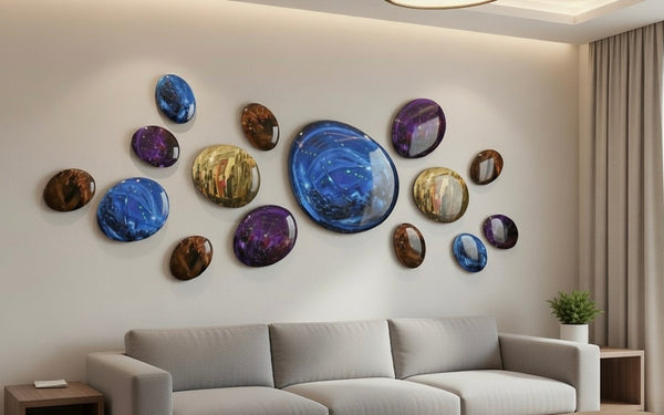3D Drops Wall Decor Composition Colorful