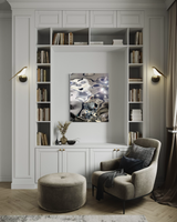 Aqua High Wave Wall Décor Silver