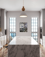 Aqua High Wave Wall Décor Silver