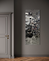 Aqua High Wave Wall Décor Silver Set of Two
