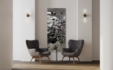 Aqua High Wave Wall Décor Silver Set of Two