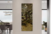 Aqua High Wave Wall Décor Gold Set of Two