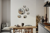 Composizione decorativa da parete 3D Drops Silver