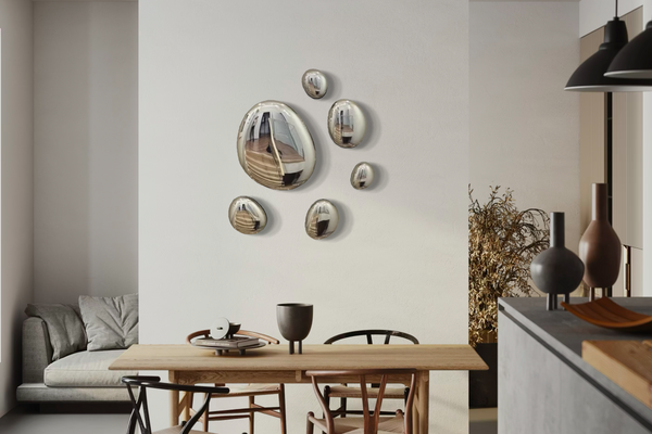 3D Drops Wall Decor Composition Silver