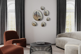 Composizione decorativa da parete 3D Drops Silver