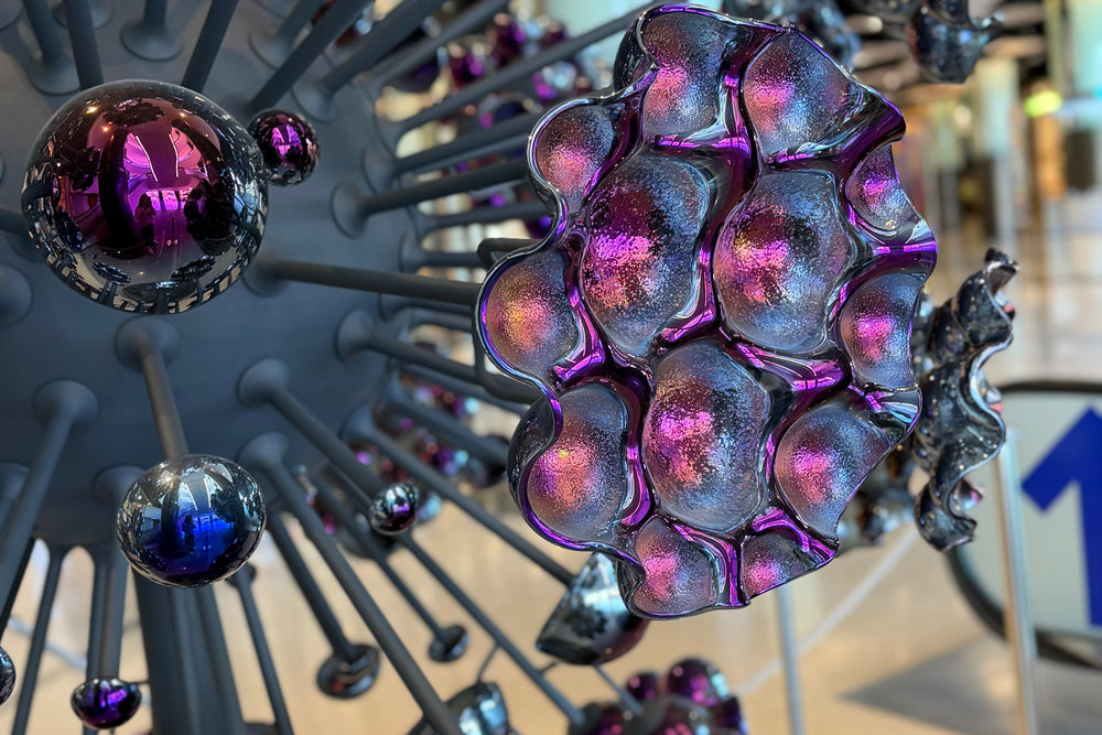 Purple Dandelion Sculpture