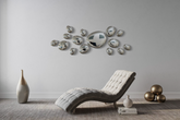 Composizione decorativa da parete 3D Drops Silver