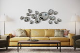 Composizione decorativa da parete 3D Drops Silver