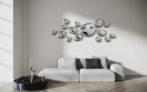 3D композиція настінного декору Drops Silver