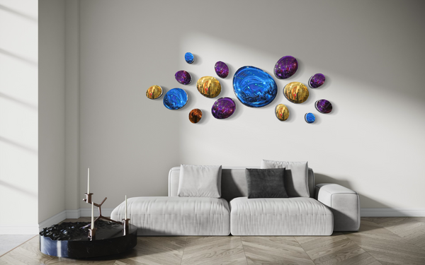 3D Drops Wall Decor Composition Colorful