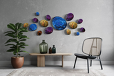 Composizione decorativa da parete 3D Drops Silver