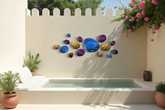 Composizione decorativa da parete 3D Drops Silver