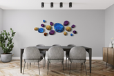 Composizione decorativa da parete 3D Drops Silver
