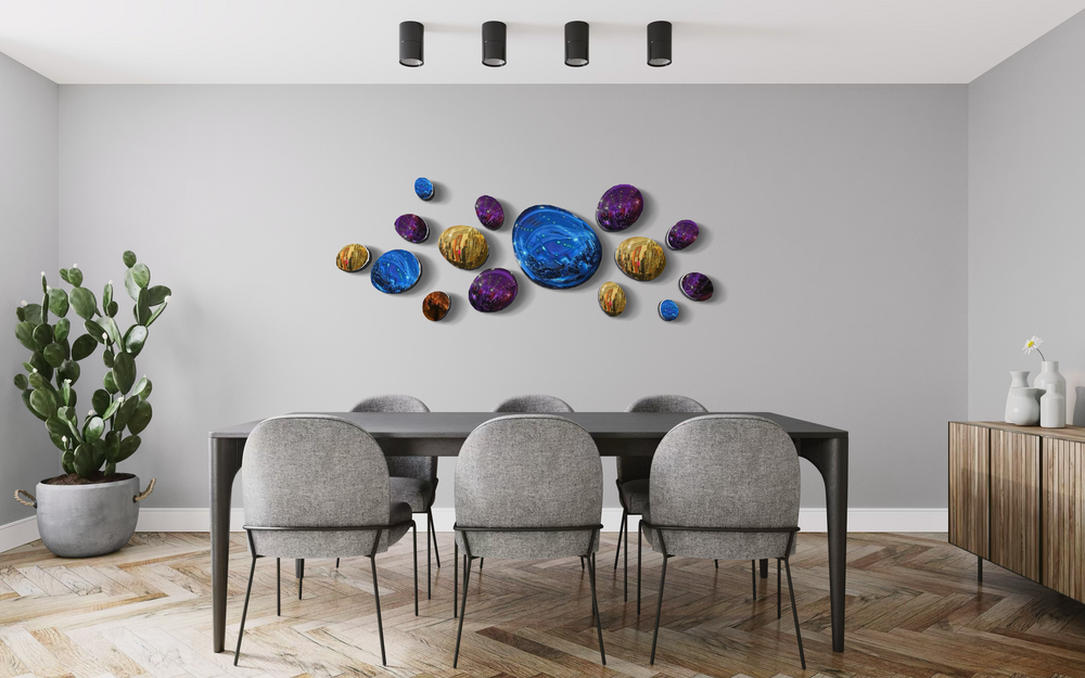 3D Drops Wall Decor Composition Colorful