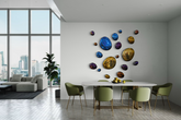 3D Drops Wall Decor Composition Colorful