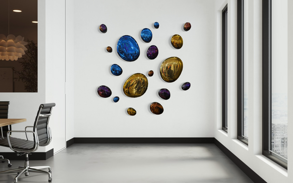 3D Drops Wall Decor Composition Colorful