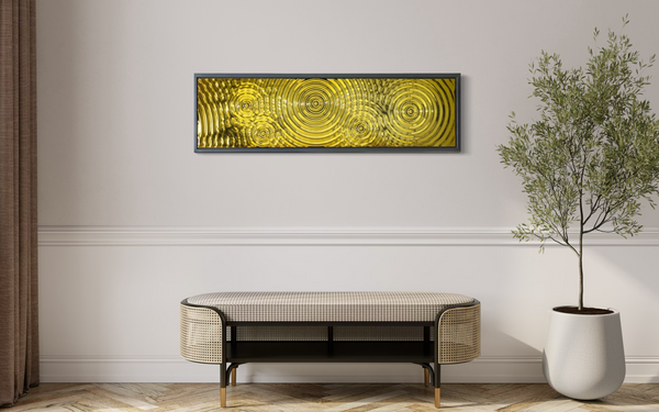 Interference 5 Drops Gold Mural