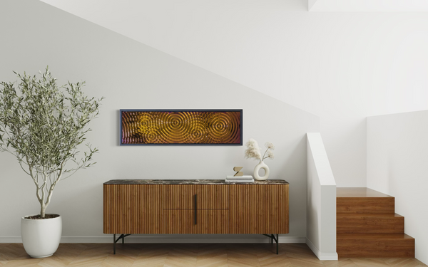 Interference 5 Drops Bronze Mural