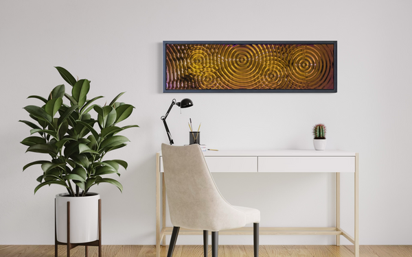 Interference 5 Drops Bronze Mural