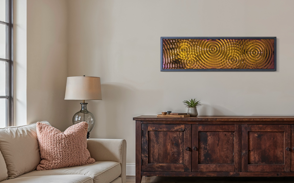 Interference 5 Drops Bronze Mural