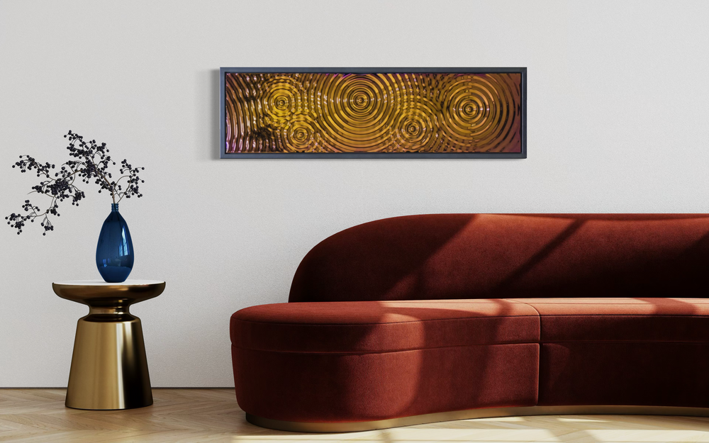 Interference 5 Drops Bronze Mural