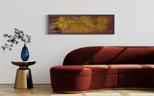 Interference 5 Drops Bronze Mural