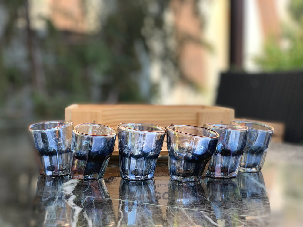 Set di bicchierini sfaccettati olografici