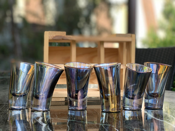 Holographic Tall Shot Glass Set