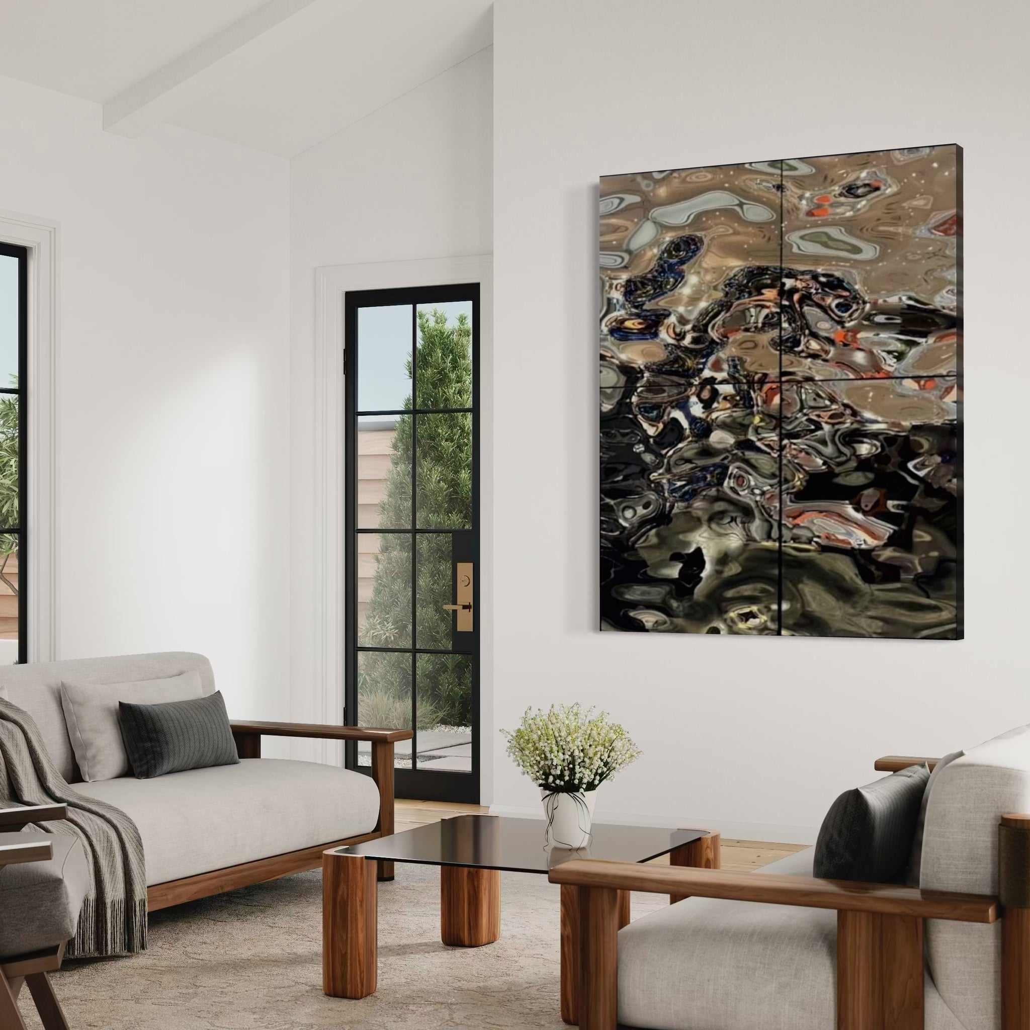 Aqua High Wave Wall Décor