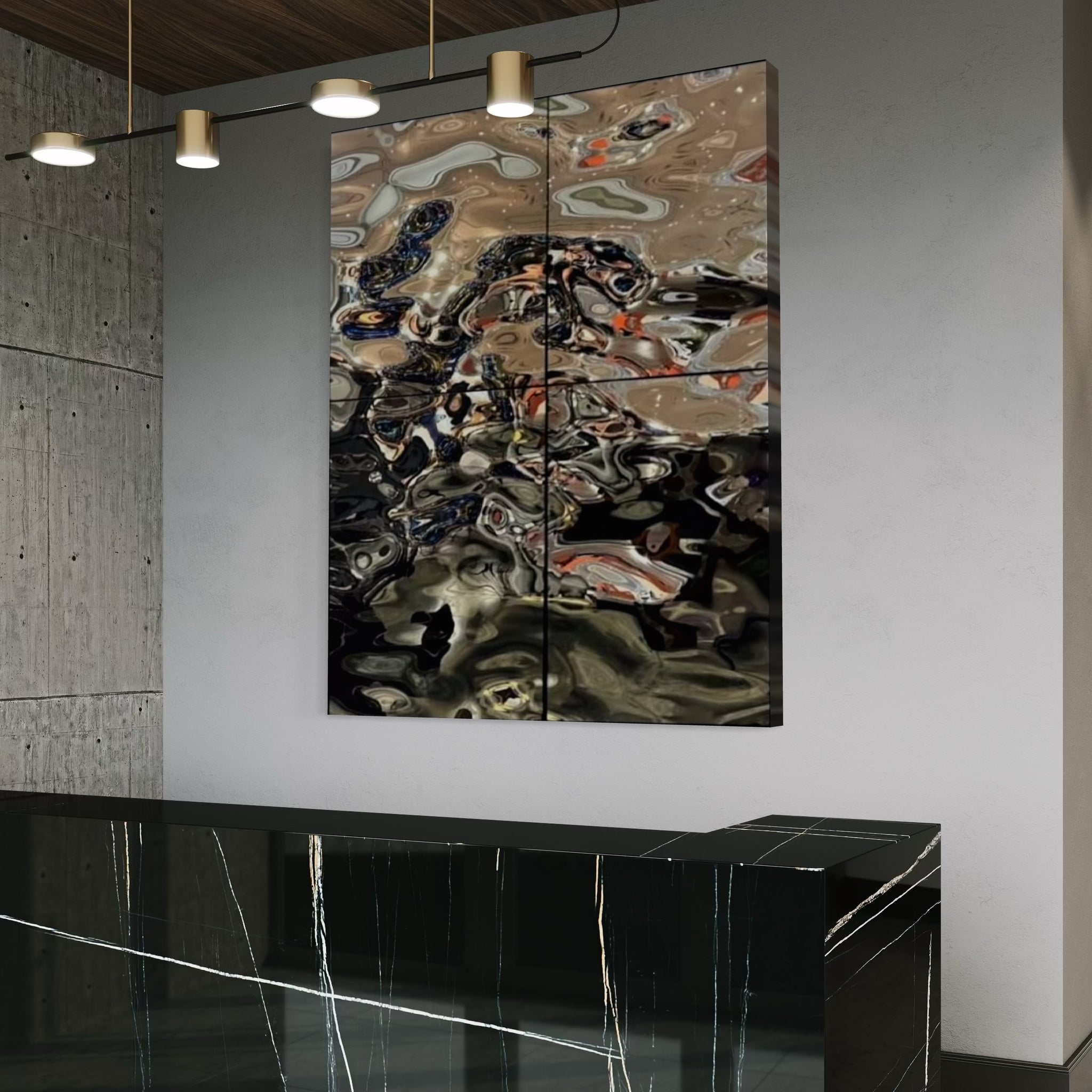 Aqua High Wave Wall Décor