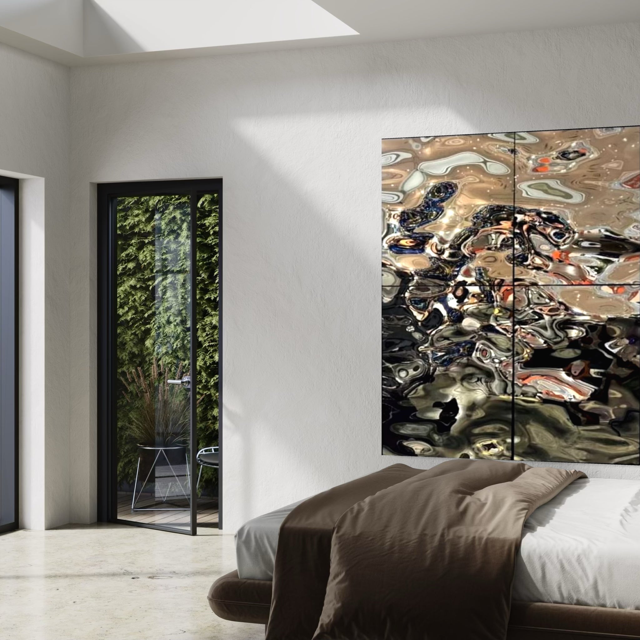 Aqua High Wave Wall Décor